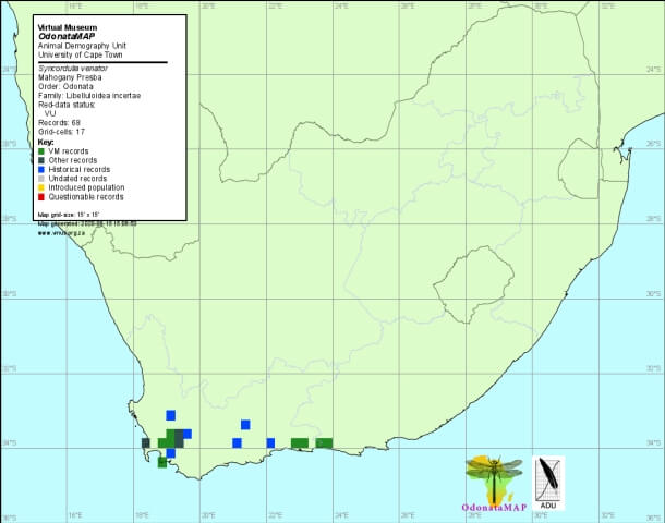 Syncordulia venator. Mahogany Presba. Distribution Map June 2020 Syncordulia venator MahoganyPresba Distribution Map June 2020